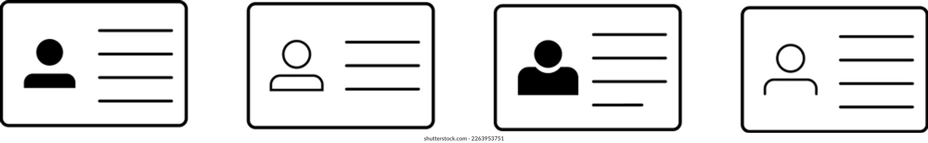 Id card icons vector illustration