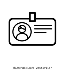 Cartão de identidade - emblema de identificação - ícone de vetor.