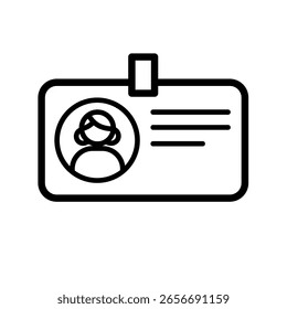 Cartão de identidade - emblema de identificação - ícone de vetor.