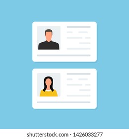 ID Card and Identification card. Business. Identity. Vector illustraation.