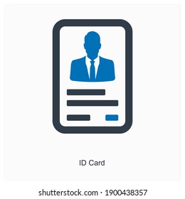 ID card or identification card icon concept