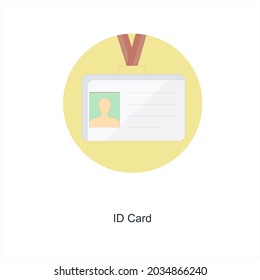 Id Card or Identification Icon Concept
