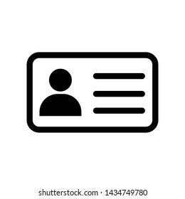 ID Card Identification Card  Icon Vector Design Illustration