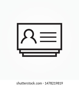 ID Card Identification Card Icon Vector Design Illustration