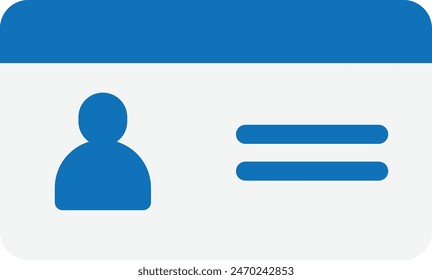 Ilustración plana de Vector de Identificación de tarjeta de identificación