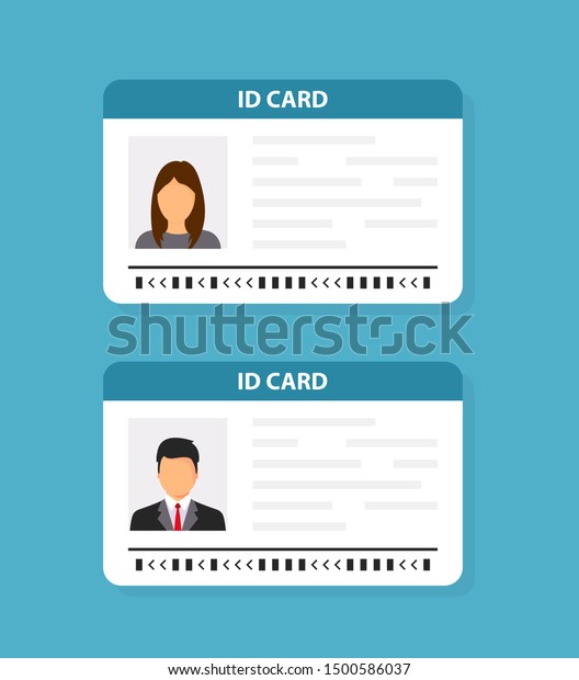 ID card. Identification card icon. Vector\
illustration flat design.