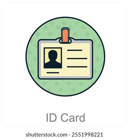 Tarjeta de identificación y concepto de icono de identidad