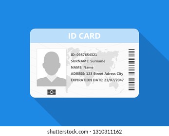 Id Card Identity Card illustration Vector Icon