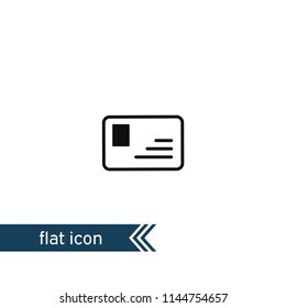 ID card, identity vector icon
