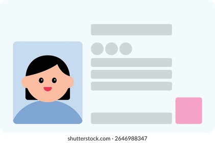 Ilustração de cartão de identidade (carteiras de motorista ou cartões de identidade nacionais com avatares masculinos e femininos) Ideal para conceitos como identificação, autenticação ou registro pessoal