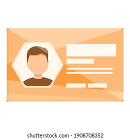 Id card information icon. Cartoon of id card information vector icon for web design isolated on white background