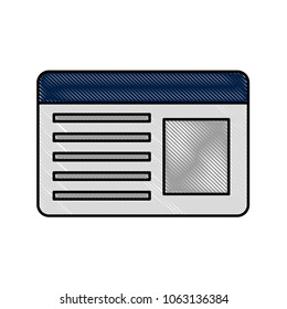 id card isolated icon