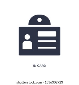 id card isolated icon. Simple element illustration from gdpr concept. id card editable logo symbol design on white background. Can be use for web and mobile.