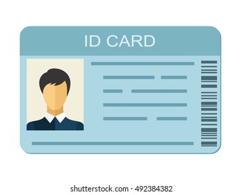 Personalausweis einzeln auf weißem Hintergrund. Identifizierungssymbol. Firmenidentitätstablett persönlicher Kontakt auf ebene Art