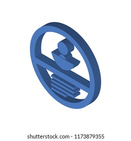 Id card isometric left top view 3D icon