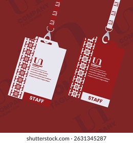 id card lanyard mockup design with a modern, minimalist and cool concept