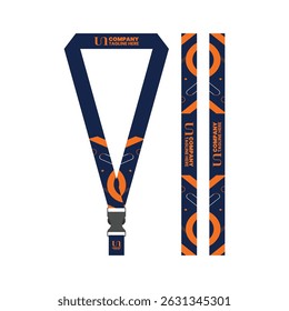 id card lanyard mockup design with a modern, minimalist and cool concept