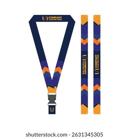 id card lanyard mockup design with a modern, minimalist and cool concept