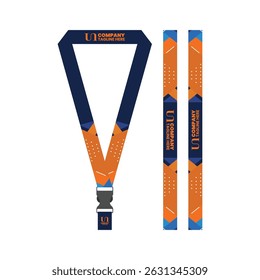 id card lanyard mockup design with a modern, minimalist and cool concept