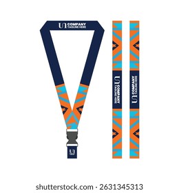 id card lanyard mockup design with a modern, minimalist and cool concept