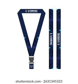 id card lanyard mockup design with a modern, minimalist and cool concept