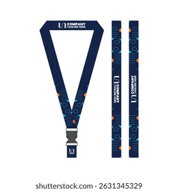 id card lanyard mockup design with a modern, minimalist and cool concept