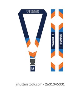 id card lanyard mockup design with a modern, minimalist and cool concept
