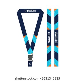 id card lanyard mockup design with a modern, minimalist and cool concept