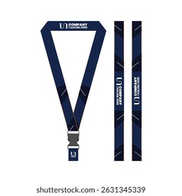 id card lanyard mockup design with a modern, minimalist and cool concept