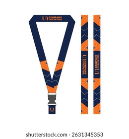 id card lanyard mockup design with a modern, minimalist and cool concept
