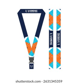 id card lanyard mockup design with a modern, minimalist and cool concept