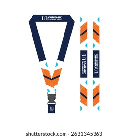 id card lanyard mockup design with a modern, minimalist and cool concept