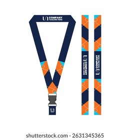 id card lanyard mockup design with a modern, minimalist and cool concept