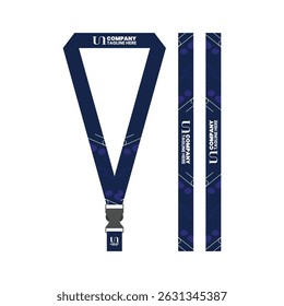 id card lanyard mockup design with a modern, minimalist and cool concept