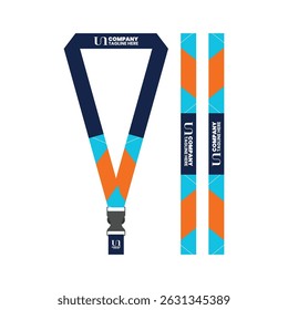 id card lanyard mockup design with a modern, minimalist and cool concept