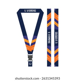 id card lanyard mockup design with a modern, minimalist and cool concept