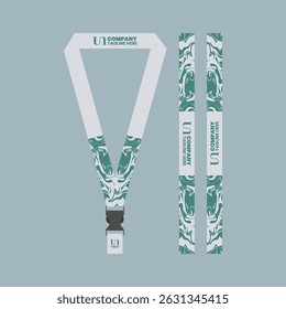 id card lanyard mockup design with a modern, minimalist and cool concept