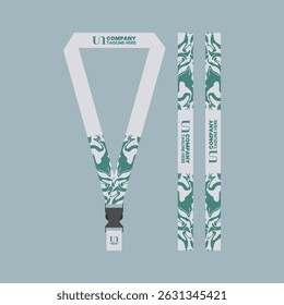 id card lanyard mockup design with a modern, minimalist and cool concept