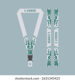 id card lanyard mockup design with a modern, minimalist and cool concept