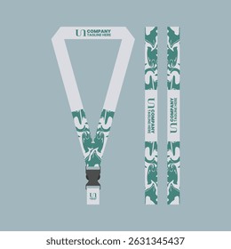 id card lanyard mockup design with a modern, minimalist and cool concept