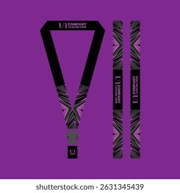 id card lanyard mockup design with a modern, minimalist and cool concept