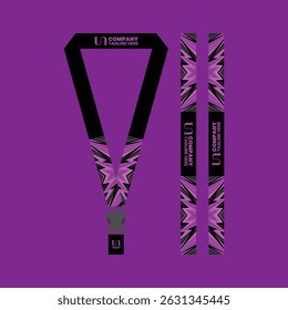 id card lanyard mockup design with a modern, minimalist and cool concept