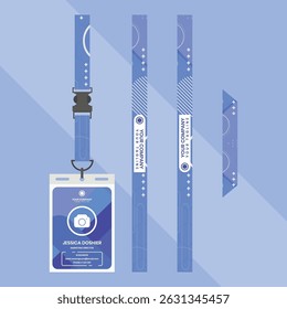 id card lanyard mockup design with a modern, minimalist and cool concept
