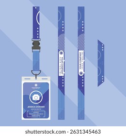 id card lanyard mockup design with a modern, minimalist and cool concept
