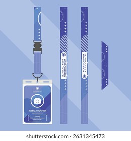 id card lanyard mockup design with a modern, minimalist and cool concept