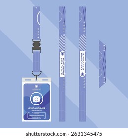 id card lanyard mockup design with a modern, minimalist and cool concept