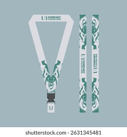 id card lanyard mockup design with a modern, minimalist and cool concept