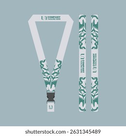 id card lanyard mockup design with a modern, minimalist and cool concept