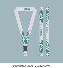 id card lanyard mockup design with a modern, minimalist and cool concept