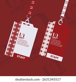 id card lanyard mockup design with a modern, minimalist and cool concept